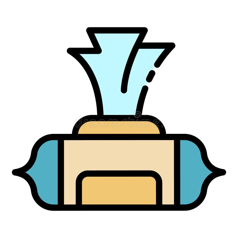 Wet Wipes Pack Icon Color Outline Vector Stock Vector Illustration of