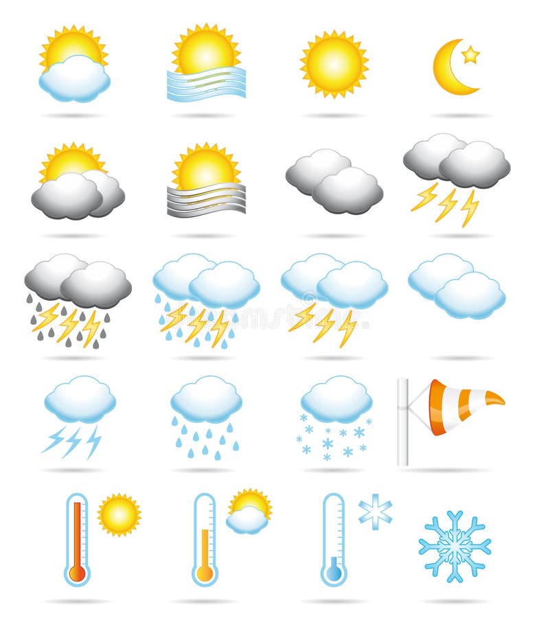 Wetterikonen. vektor abbildung