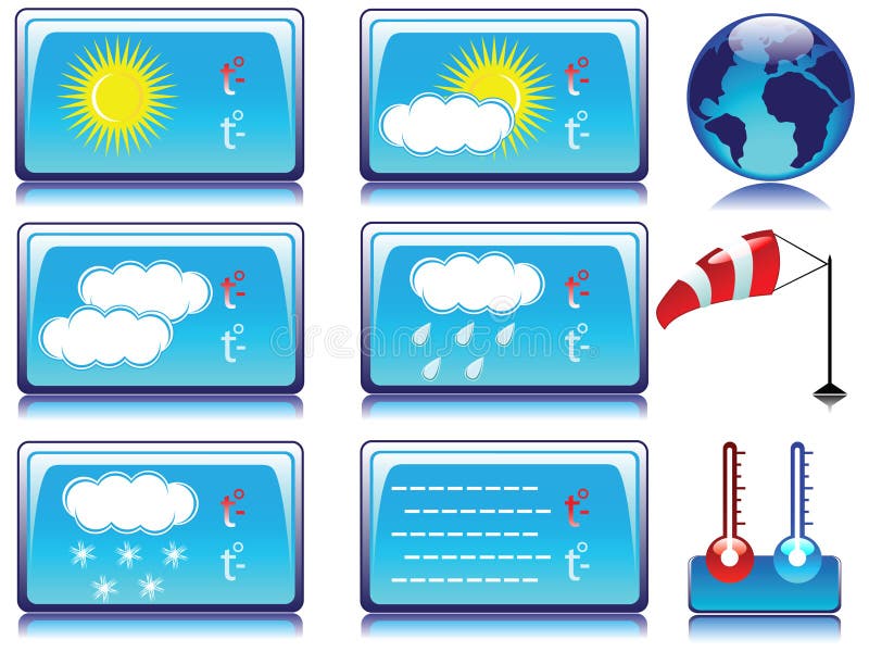 Wetterikonen stock abbildung