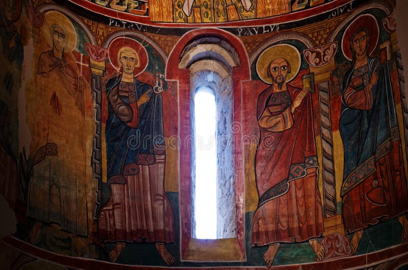 Wewnętrzny kościół Santa Maria De Taull, Catalonia, Hiszpania fotografia stock Wewnętrzny kościół Santa Maria De Taull, Catalonia, Hiszpania fotografia stock
