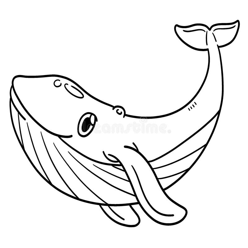 Easy Colouring Kids Whale Stock Illustrations – 56 Easy Colouring Kids ...