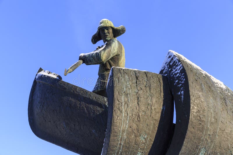 Whalerstatue Arctic Hunter Stock Image Image of arctic, city 82829079