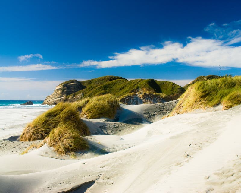 Wharariki Beach, South New Zealand Stock Photo - Image of scene ...