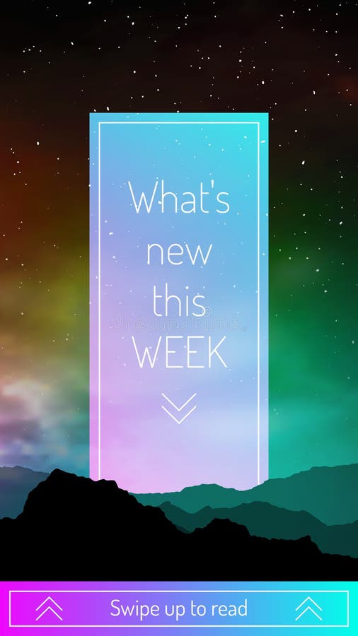 What new on this week blog post design royalty free illustration