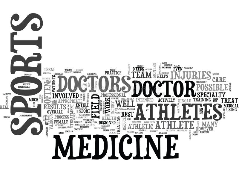 What is Sports Medicine Word Cloud Stock Illustration Illustration of