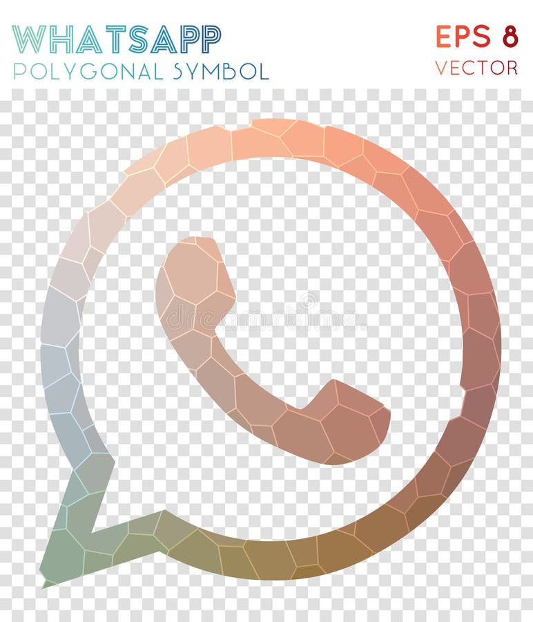Whatsapp polygonal symbol. royalty free illustration Whatsapp polygonal symbol. royalty free illustration