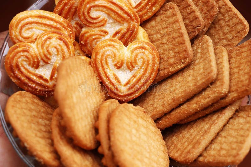 Wheat Based Biscuits in the Plate with Blury Background. Indian