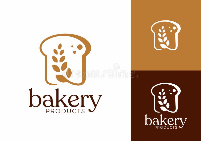 Wheat with bread logo. nature food bakery design vector royalty free illustration