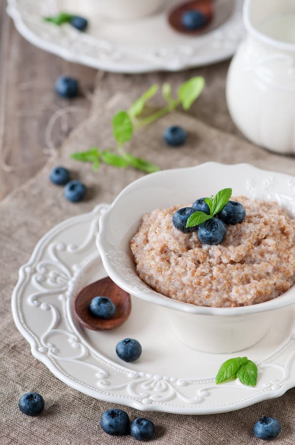 Wheat porridge stock image. Image of dish, snack, spoon 36015077
