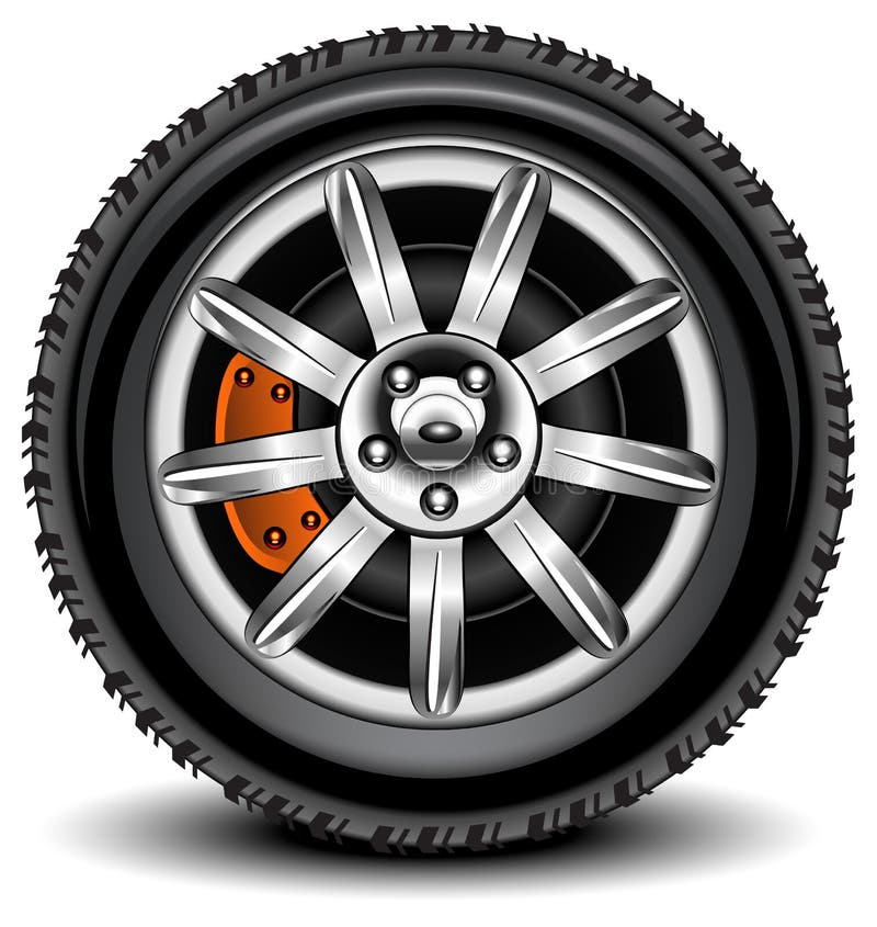 Car wheel Royalty Free Vector Image - VectorStock