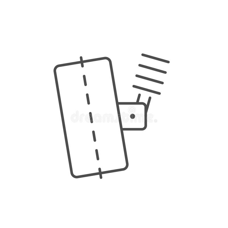 Wheel alignment line outline icon stock illustration