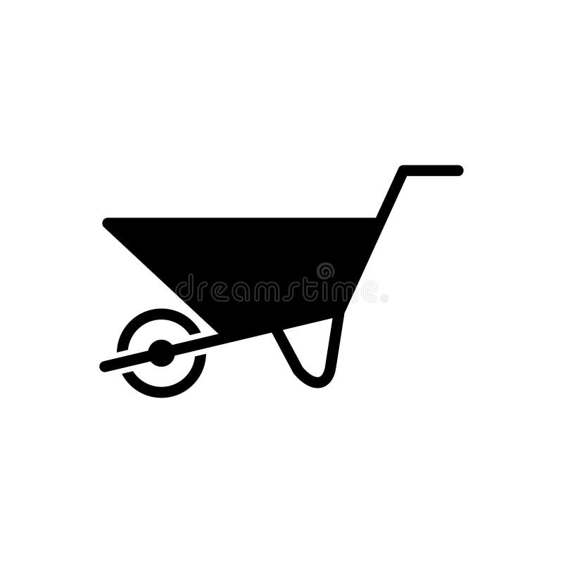 Wheel Barrow Icon Flat Vector Template Design Trendy Stock Vector ...