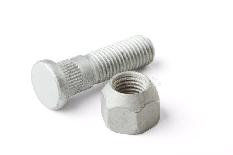 Wheel bolt and nut stock image. Image of stainless, auto 18937487