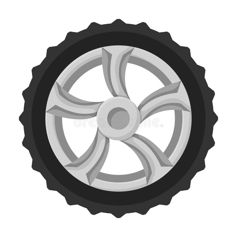 Wheel Car Vector Icon.Cartoon Vector Icon Isolated On White Background