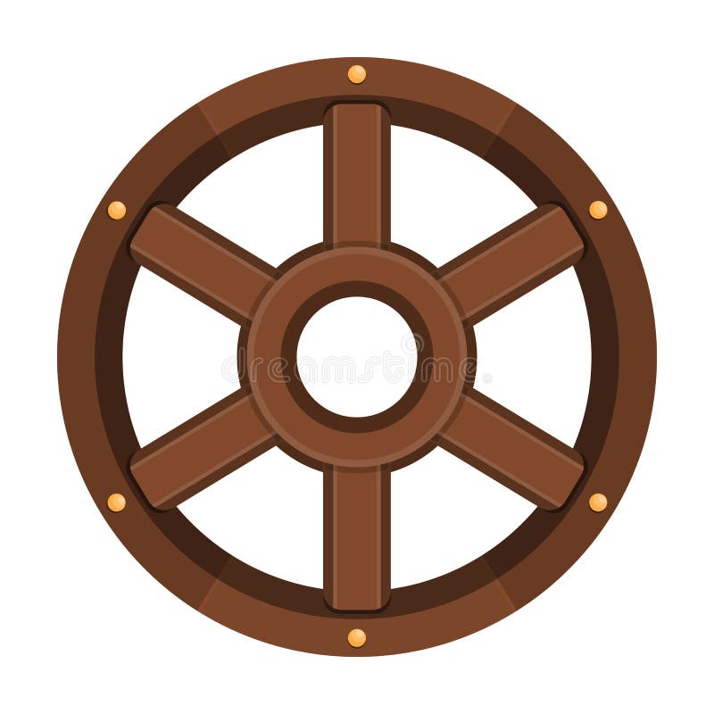 Wooden Wheel Vector Cartoon Set Icon.Vector Illustration Cart of Wheel