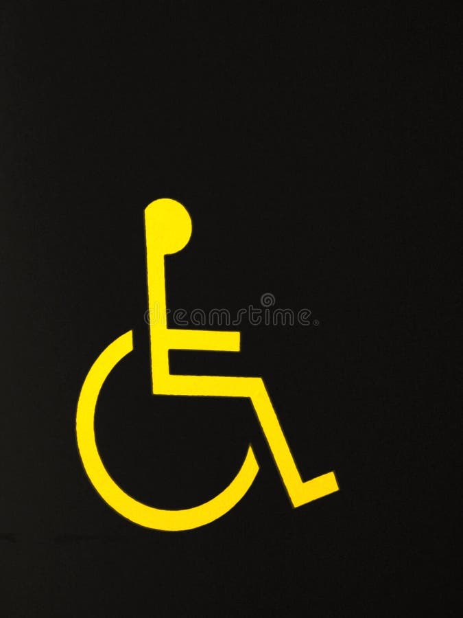 Wheel chair access sign stock photography