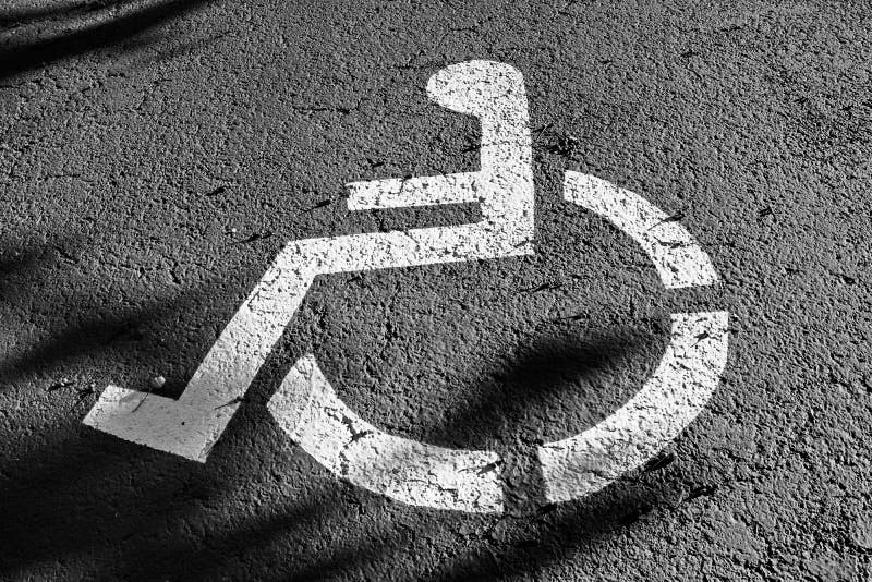 Wheel Chair Sign Parking Spot Stock Photo Image of street, texture