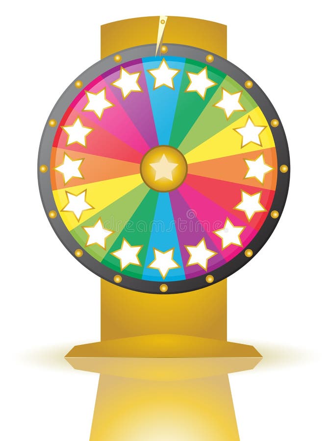 Wheel of fortune. With stars for numbers vector illustration