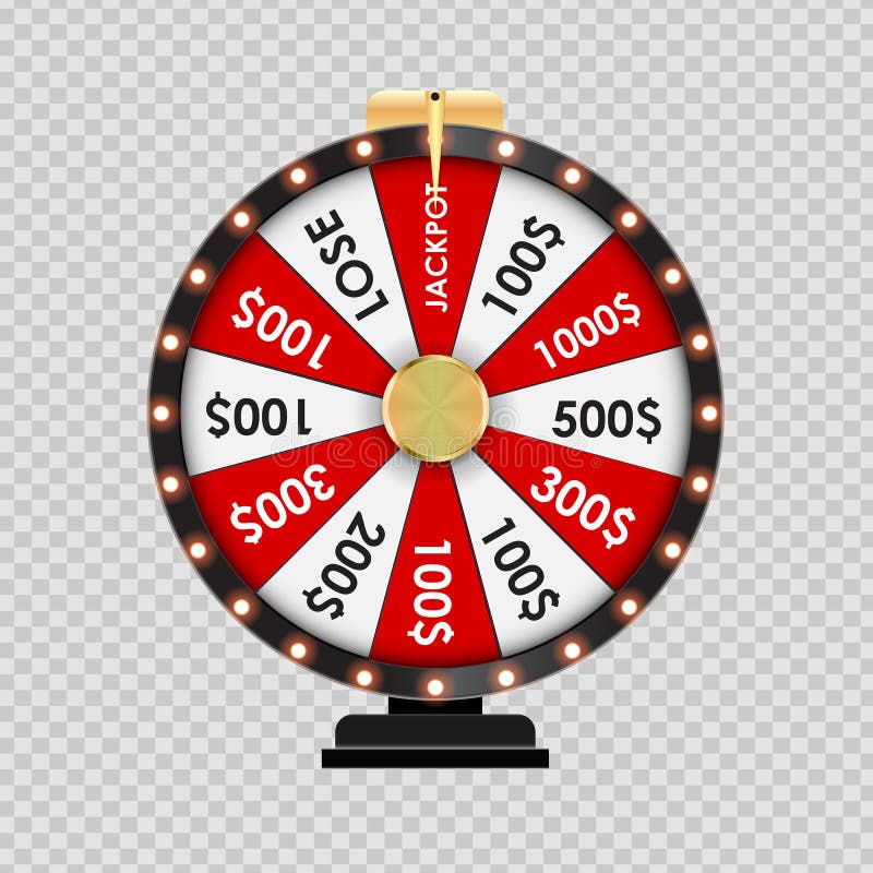 Wheel of Fortune, Lucky Icon on Transparent Background. Vector Illustration