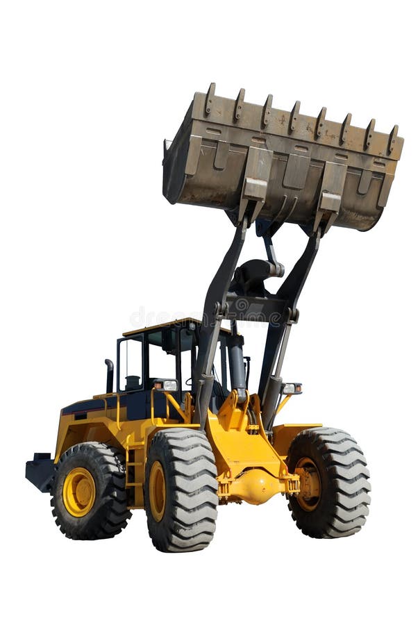 Wheel loader (focus on Bucket) stock images