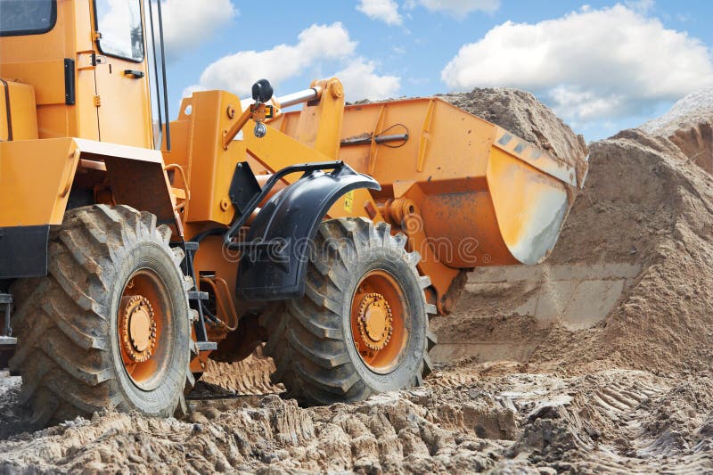 Wheel loader machine royalty free stock photography