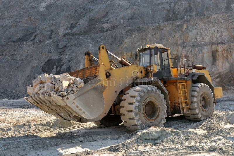 Wheel loader machine royalty free stock photos