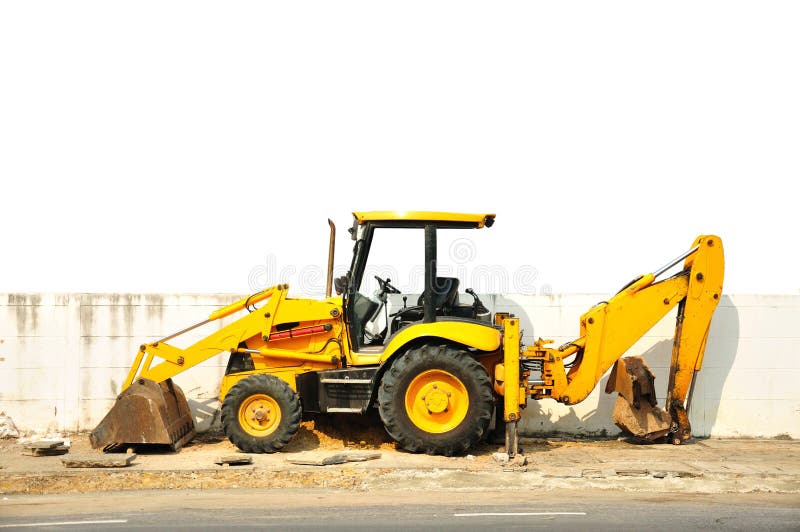 Wheel loader machine stock photo