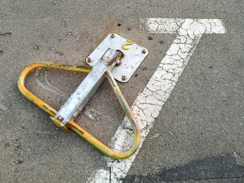 Wheel Lock for Illegal Parking Stock Photo Image of yellow, wheel