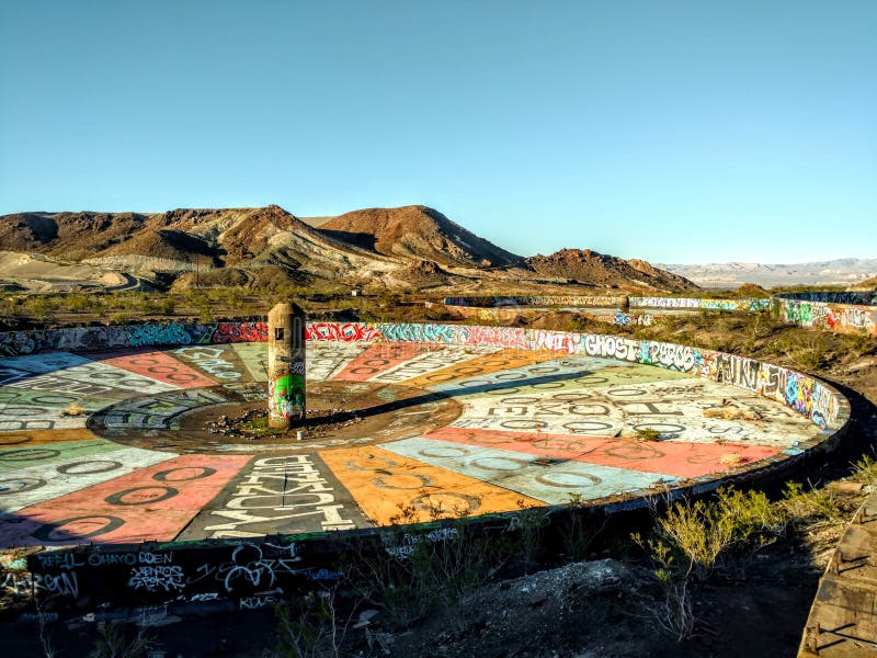 Wheel of Misfortune graffiti art, Henderson, Nevada