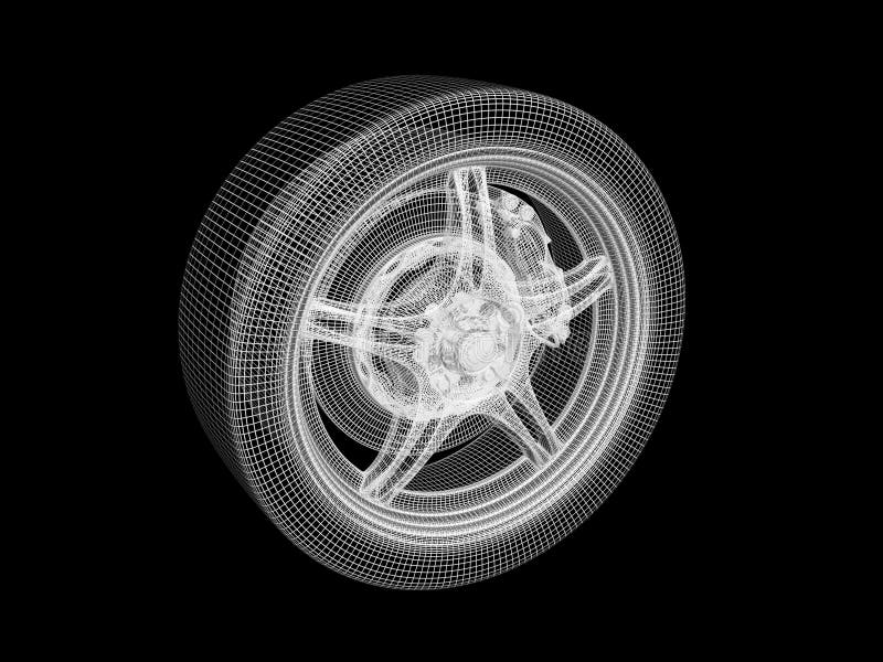 Wheel model vector illustration