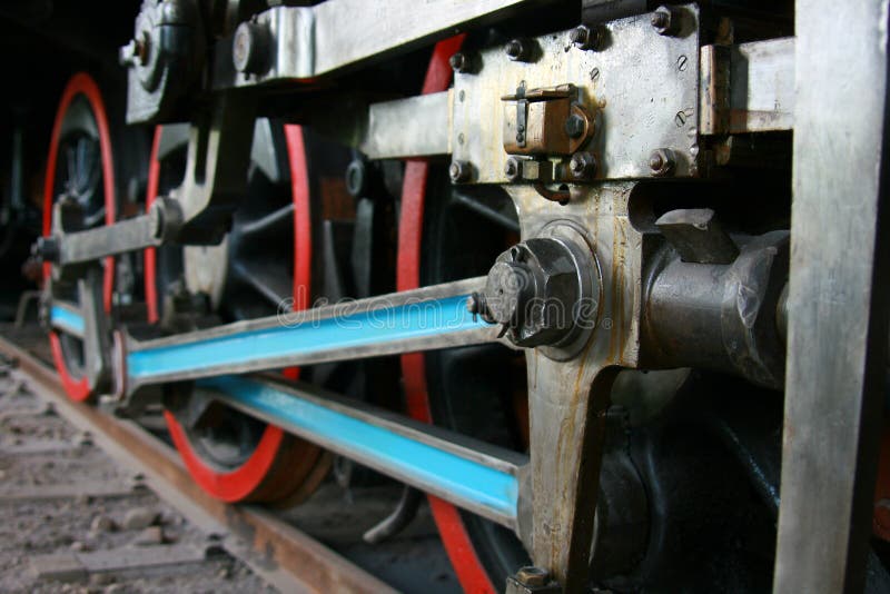 Wheel of an old steem train