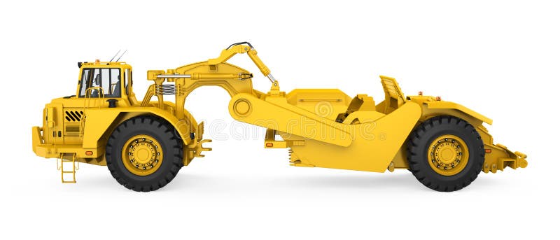 Wheel Tractor Scraper Isolated Stock Illustration Illustration Of Scoop Grader 149774419