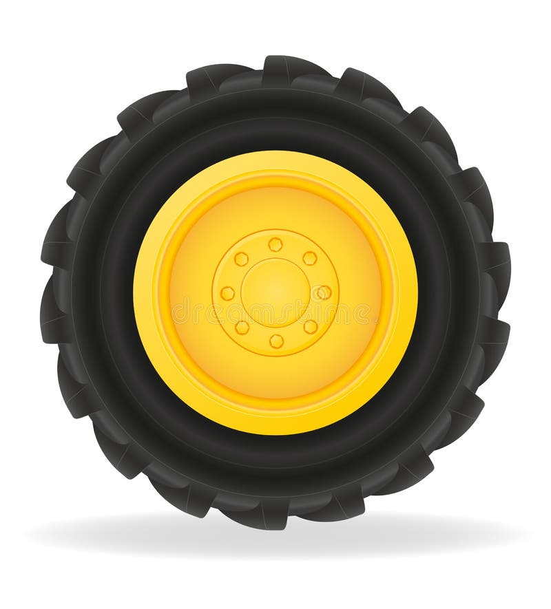 Wheel for Tractor Vector Illustration Stock Vector Illustration of