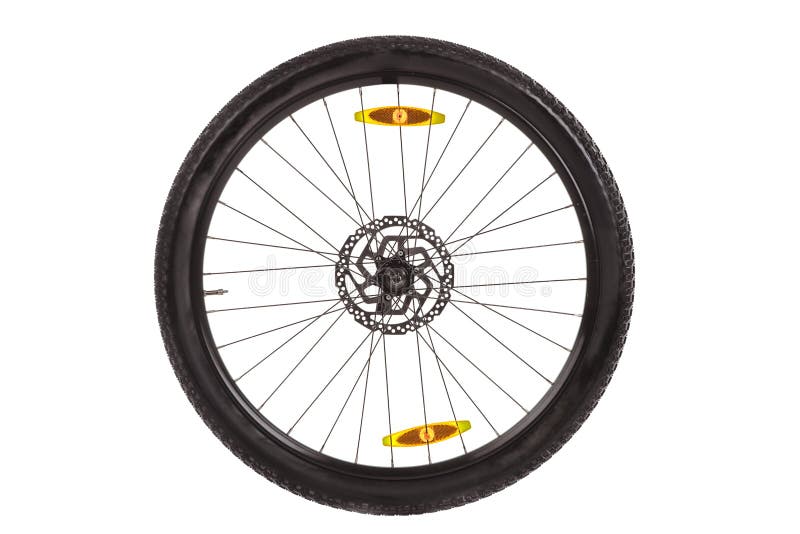 Wheel whish front disc brake for mountain bike.