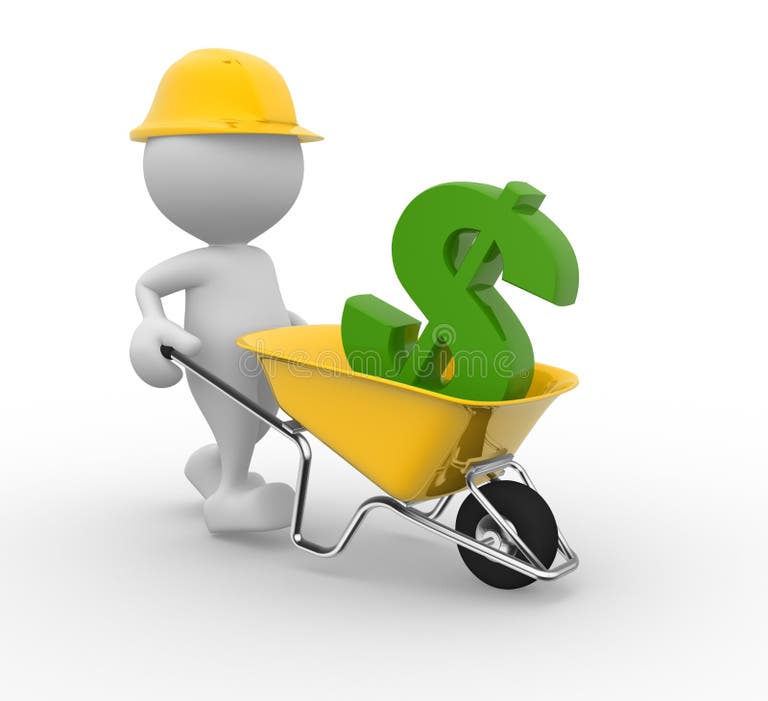 Cartoon Man Pushing Wheelbarrow Stock Illustrations 254 Cartoon Man