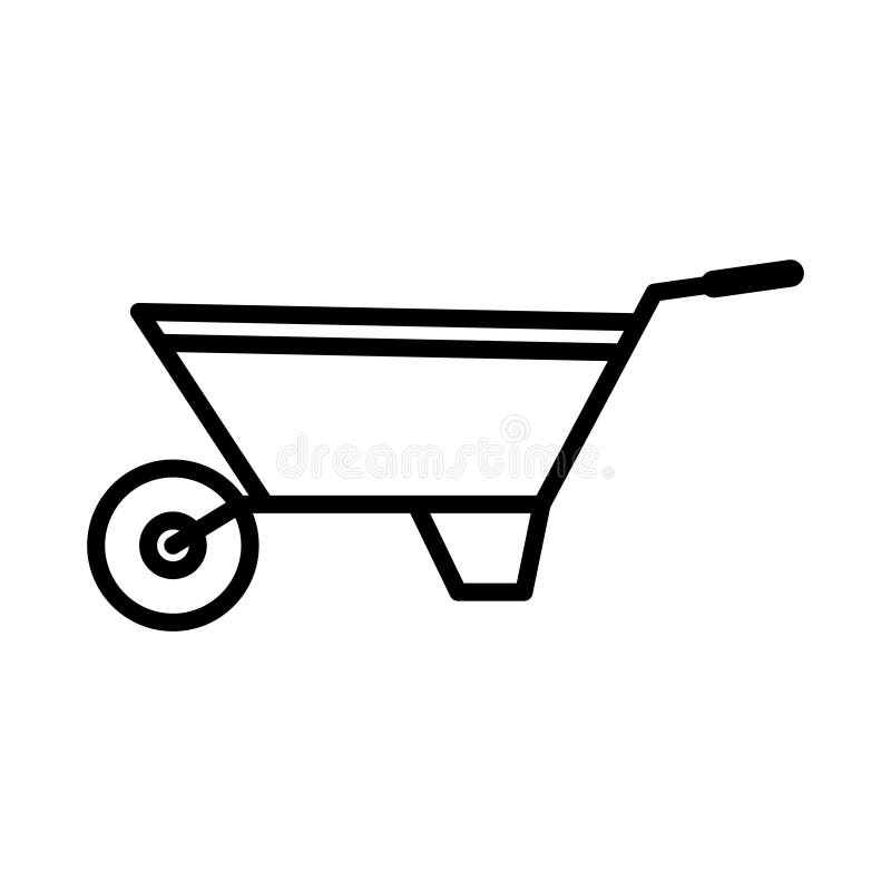 Wheelbarrow Icon Design Template Vector Isolated Illustration Stock ...