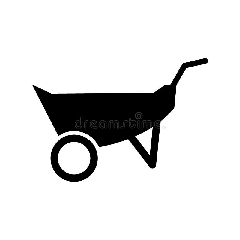 Wheelbarrow Icon or Logo Isolated Sign Symbol Vector Illustration Stock ...