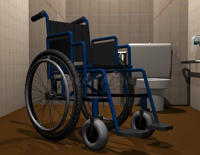 Wheelchair Accessible Toilet Stock Illustration Illustration of
