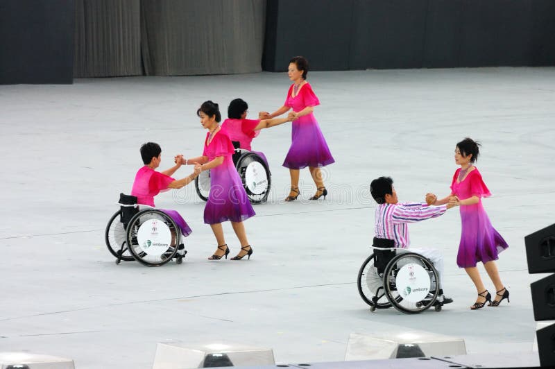 Wheelchair dancers editorial stock image. Image of choreograph 7351034
