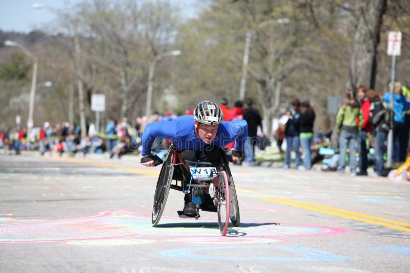 Wheelchair and Handcycle Racers Participated in Th Editorial Stock
