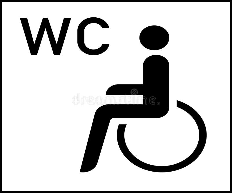 Wheelchair toilet sign vector illustration