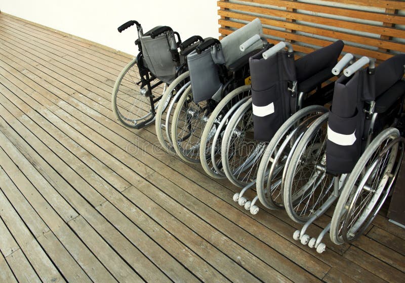 Wheelchairs stock image. Image of floor, group, blank 42802113
