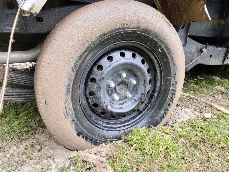Mud Stuck Wheels, Heavyduty Construction. Stock Image Image of truck, danger 32474473
