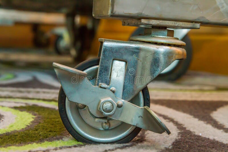 Wheels of Carts that are Used for Serving Food. Stock Photo Image of
