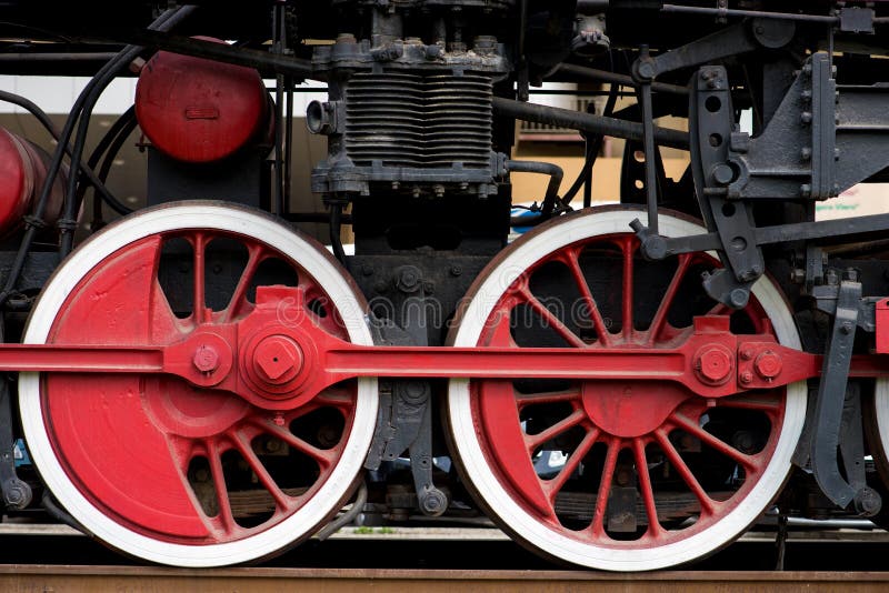 Wheels on a old train royalty free stock image