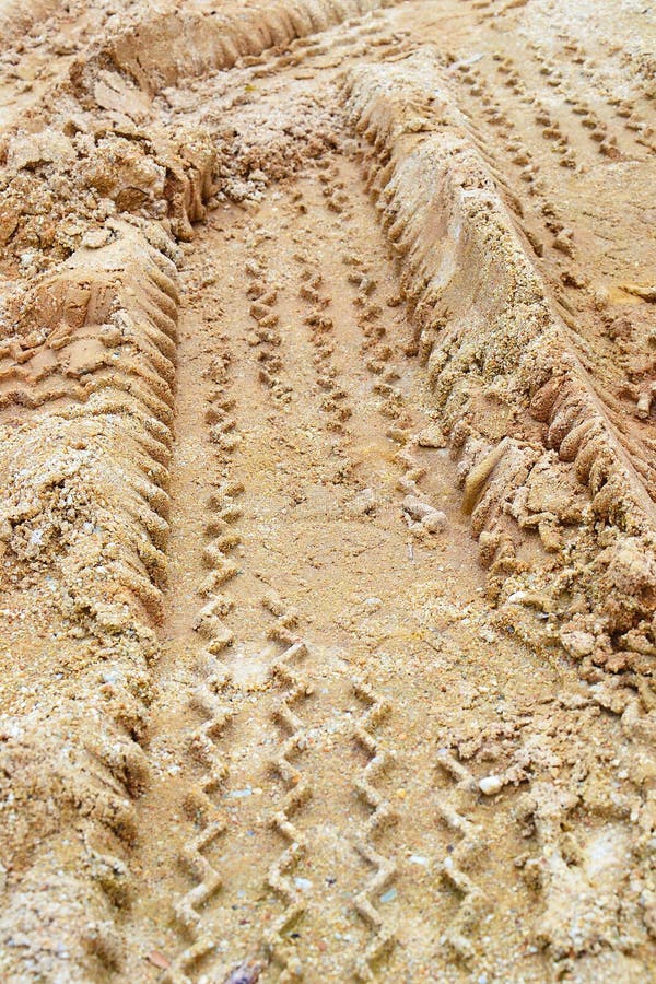 Wheels tracks stock image. Image of sand, print, soil 183538049