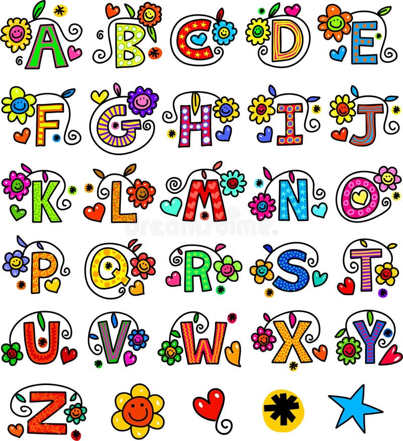 Whimsical Alphabet Monograms