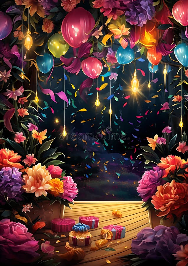 Whimsical background accents stock illustration