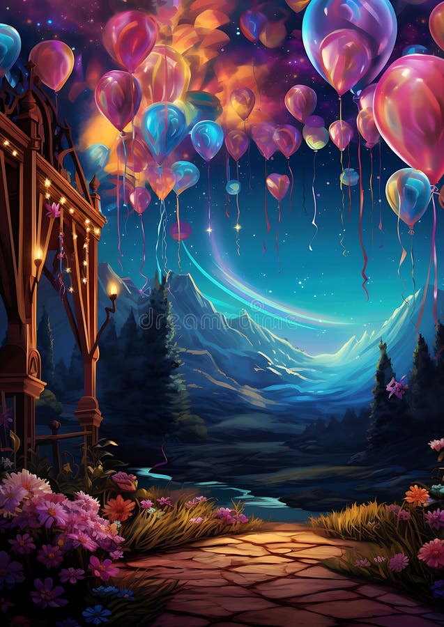 Whimsical background elements stock illustration