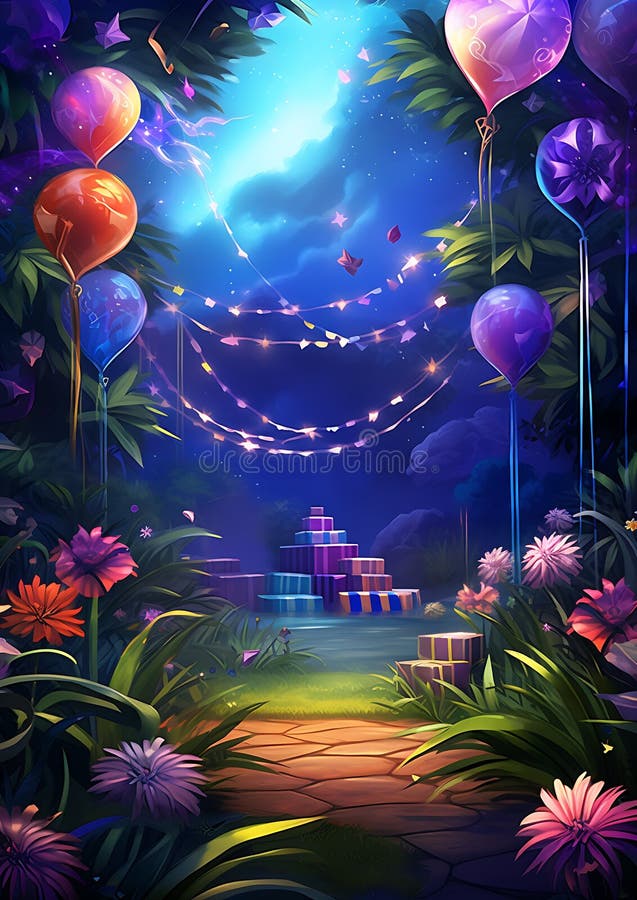 Whimsical background themes royalty free illustration
